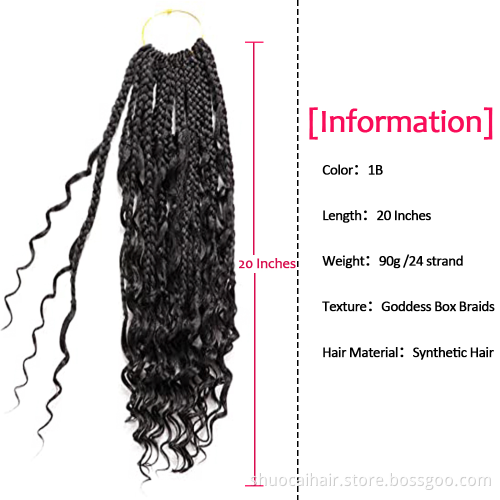 Bohomian River Goddess Faux Locs Box Braid Curly Crochet Hair Braids Senegal Twist Hair Braiding Hair Extension accessories Soft